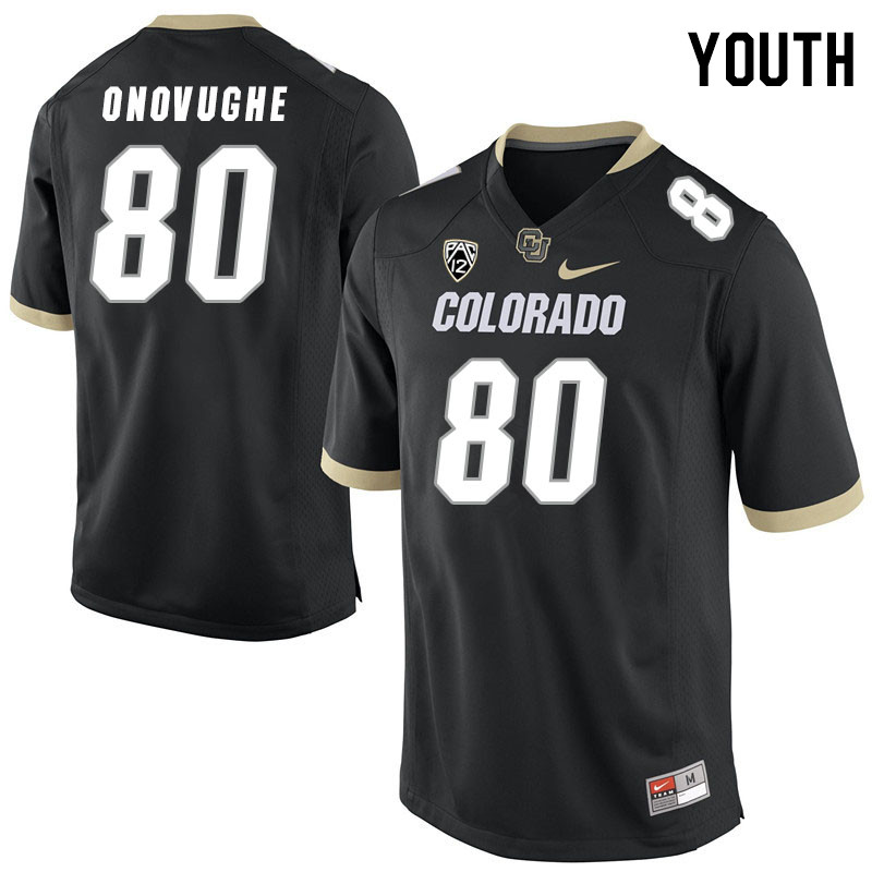 Youth #80 Jordan Onovughe Colorado Buffaloes College Football Jerseys Stitched Sale-Black